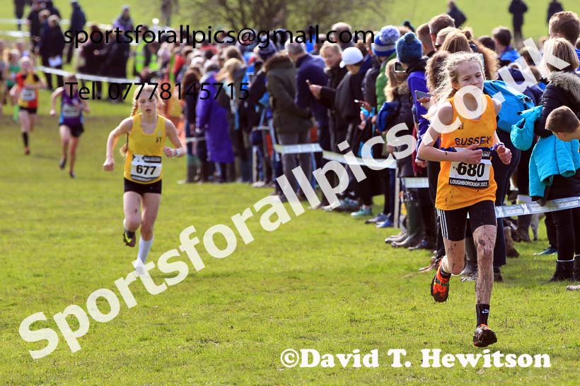 Girls Under-13s 2023 UK CAU Inter Counties Cross Country Champs, Prestwold Hall, Loughborough. Photo: David T. Hewitson/Sports for All Pics